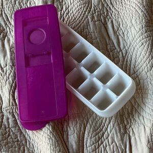 Tupperware Purple and White Ice Cube Tray